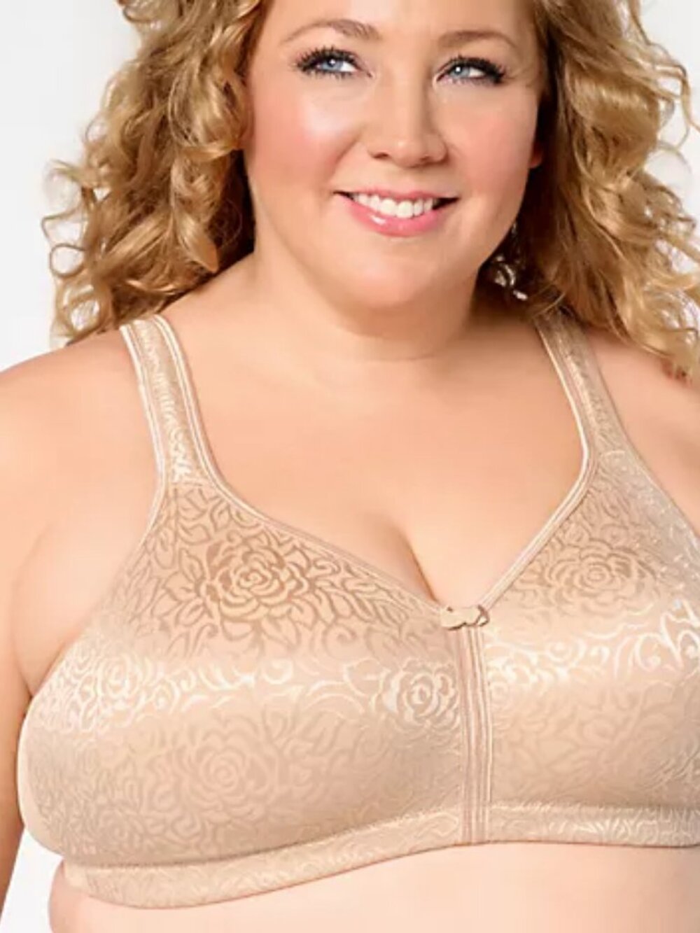 Breezies Wild Rose Seamless Wirefree Support Bra - Biege Sz 38B a679228